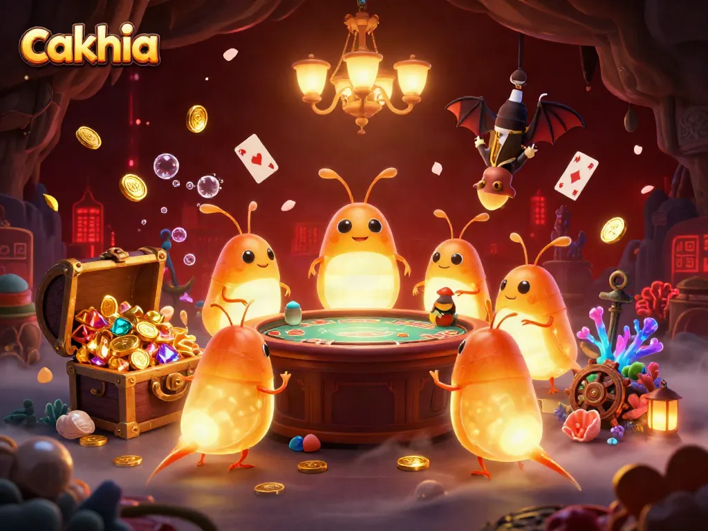 Experience thrilling gaming with cakhia’s vibrant glowworms illuminating a cave casino.