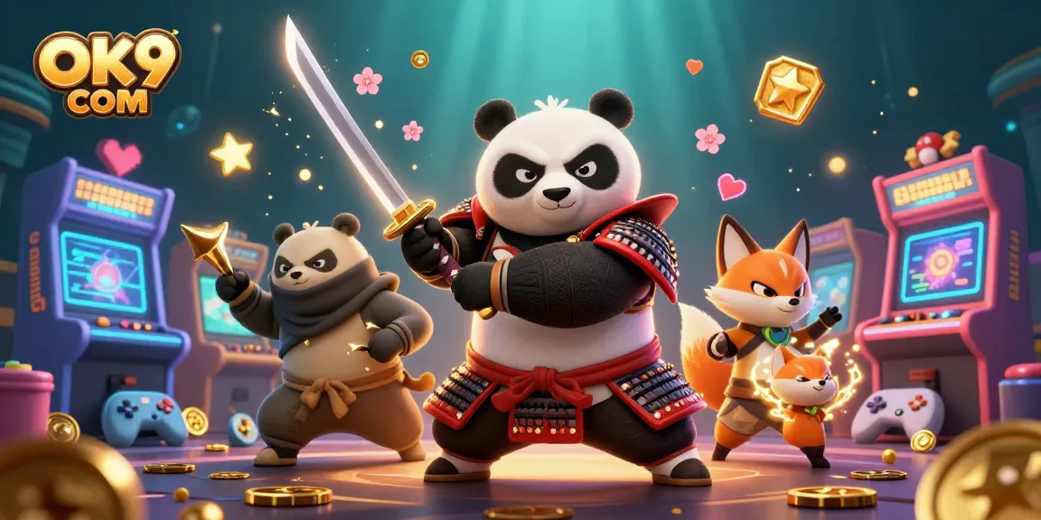 Engage with the thrilling world of ok9 com featuring 3D characters and vibrant casino game elements.